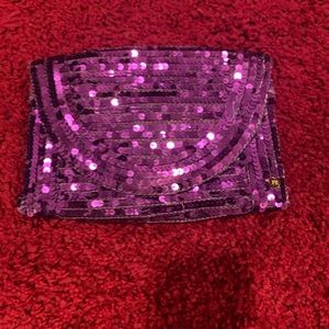 Felix Rey Purple Sequin Clutch